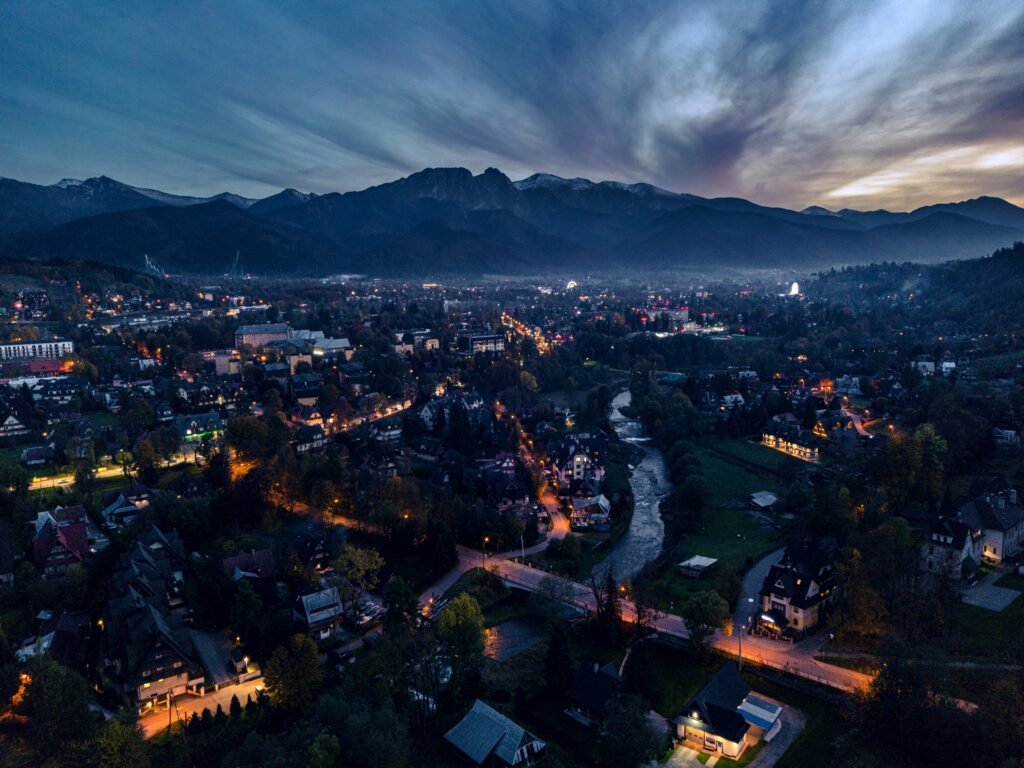 zakopane at night